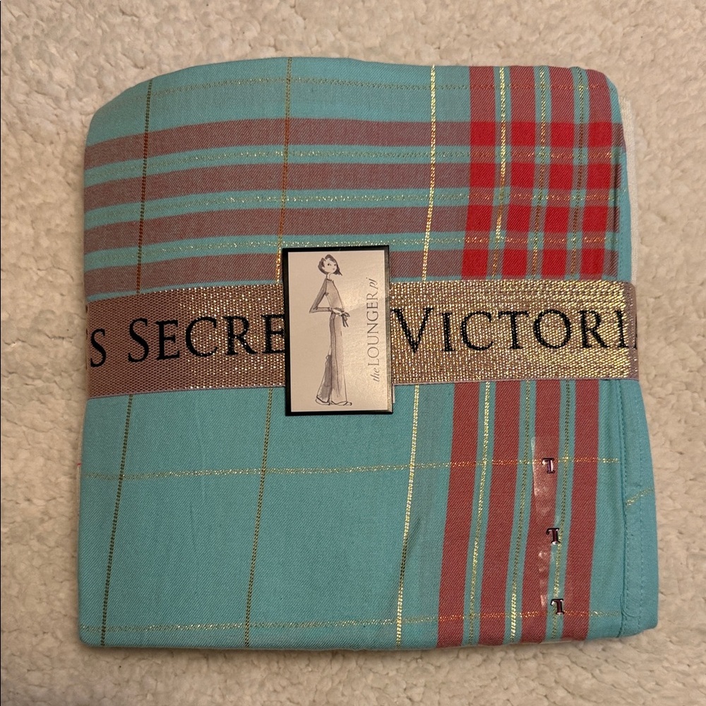 Victoria's Secret Cream and Blue Pajama set - Picture 2 of 6